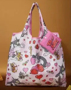 トムとジェリー　トムアンドジェリー　収納ポーチ付き　エコバッグ