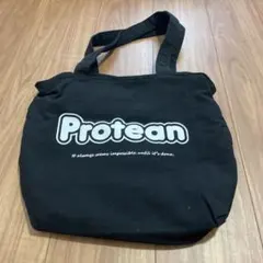 Protean ロゴ入り キャンバストートバッグ ブラックのサムネイル