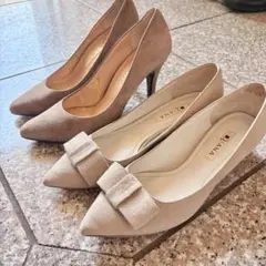超美品】DIANA パンプス ベージュ 23cm ポインテッドトゥ エナメル
