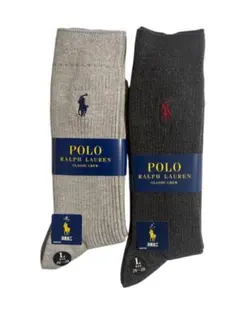 POLO RALPH LAUREN クラシッククルーソックス 2足セットLサイズ