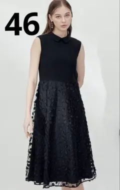 新品 23区 大きい 46 レースすてき ロングワンピースドレス食事会フォーマル