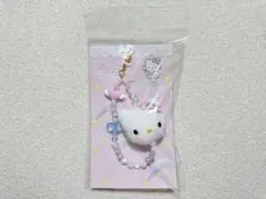 【ハローキティ フェイスマスコットストラップ】レインボー サンリオ 平成レトロ柄