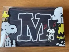 【未使用品】スヌーピー PEANUTS スクエアポーチ イニシャル M