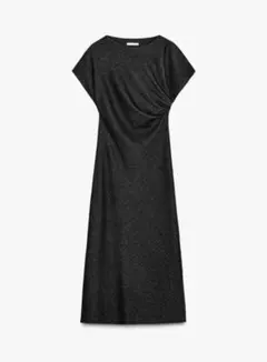 ZARAドレープミディワンピース L