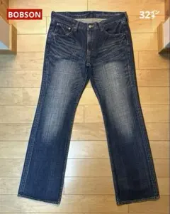 BOBSON【PCW102】CrackWashブーツカットデニムパンツ［32㌅］のサムネイル