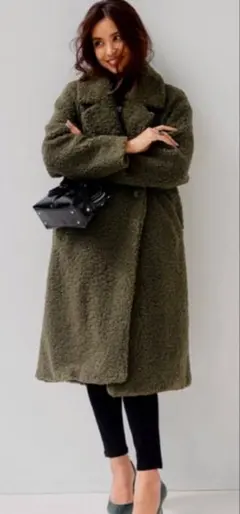 ZARA ボアコート カーキ ロングコート