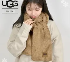 UGG リブ編み マフラー ベージュ UGG リブ編みニットマフラー ベージュ - メルカリ