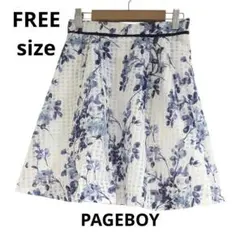 PAGEBOY ページボーイ フレアスカート 花柄 チェック柄のサムネイル