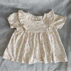 花柄フリルTシャツ 90cm