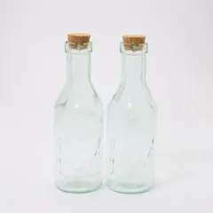 うしMILK　PROTECTOR置物 ガラス製 オブジェ　ガラスボトル2個セット