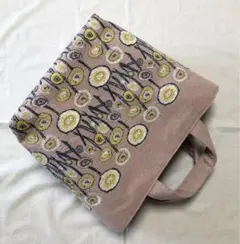 【受注製作】ミナペルホネン path ピンク 大きなバッグ 舟型トート