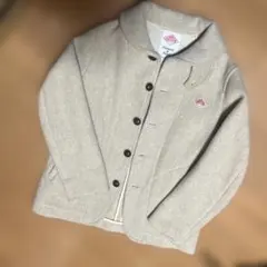 【美品】ダントン　ウールモッサ　丸衿ハーフコート 36ベージュ 1回着用