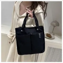 ハンドバッグ トートバッグ ミニトート ブラック シンプル サブバッグ 手提げ