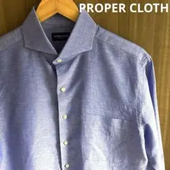 【美品◎】PROPER CLOTHワイドカラー リネンブレンドシャツ