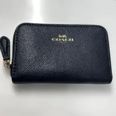 【美品】　coach コーチ コインケース　ネイビー