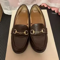 ローファー　ビットローファー　ブラウン