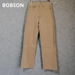 BOBSON ベージュ ストレートレッグ チノパン