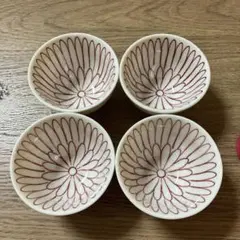 【希少、美品】小皿 皿 菊小皿 5枚 木箱美濃焼の名工　大嶋久興　【子の日窯】 希少、美品】小皿 皿 菊小皿 5枚 木箱美濃焼の名工 大嶋久興
