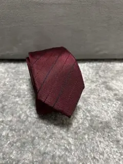 EMPORIO ARMANI ネクタイ ボルドー ストライプ シルク