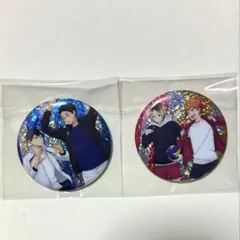 ハイキュー　ビスケット缶バッチ　　日向　研磨　影山　赤葦