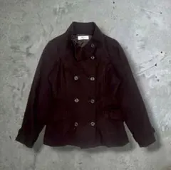 ​【美品】Raycavic スタンドカラー ウール混コート ベルト付 9号