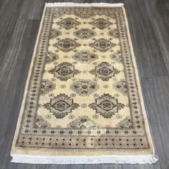 127cmx70cmカシミリヤンのアンテイーク絨毯トライバルラグ