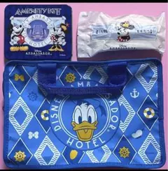 ディズニーアンバサダーホテル⭐️宿泊者限定❤️アメニティ　ドナルドダックポーチ　葉書