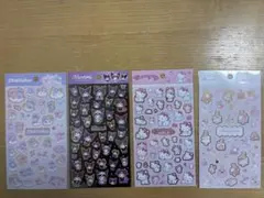 サンリオ　箔押しシール　4種