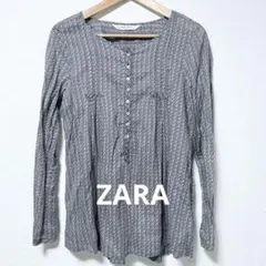 ZARA BASIC ドット柄　ブラウス　長袖　S