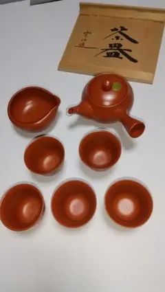 茶器 常滑焼 雲仙造り 朱泥茶器揃