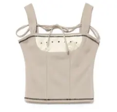 andmary Luca stitch tops ベージュ - メルカリ