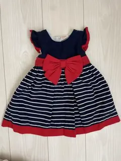 GYMBOREE ストライプ柄フリル袖ワンピース　ドレス　結婚式