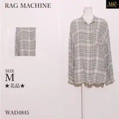 RAG MACHINE トップス シャツ 長袖 シアー チェック柄 カジュアルのサムネイル