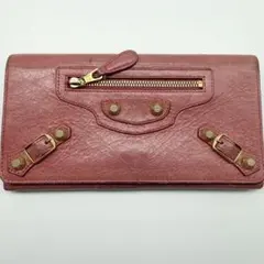 バレンシアガ BALENCIAGA 長財布　ラウンドファスナー　ピンクのサムネイル