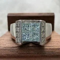 Pt900 D1.0ct ダイヤモンド 無色 アイスブルー プラチナ リング - メルカリ