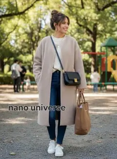nano universe　ナノユニバース　ノーカラーロングコート