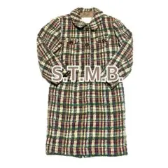 STMB ヴィンテージセットアップ チェック柄ツイード風 バブリー グリーン