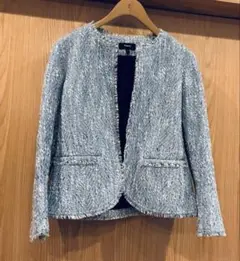 希少カラー✨セオリー　ツイード　ノーカラー　ジャケット セオリー ノーカラーツイードジャケット 秋篠宮眞子さま佳子さま