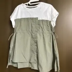 CYNICAL 半袖Tシャツ ホワイト/カーキのサムネイル
