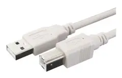 USB2.0ケーブル USBプリンターケーブル A-Bタイプ ライトグレー 5m