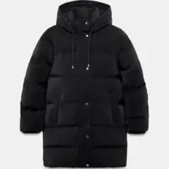 ZARA ラバーフィニッシュ防風アノラック　Mサイズ　ブラック