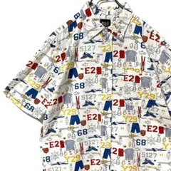POLO マリーン 総柄 半袖シャツ LL ロープ E2 68 Y29 舵 山喜のサムネイル