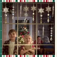 透明 ツリーオーナメント クリスマス 飾り 10個セット 氷柱 雪の結晶