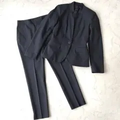 ZARA ザラ パンツスーツ 紺 ストレッチ フォーマル 伸縮性 ビジネス