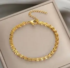 ☆高品質サージカルステンレス ラス 高級☆ ブレスレット デザインカットチェーン