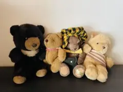クマのぬいぐるみ4体セット