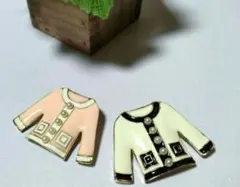 二点セット　新品　ブローチ　ホワイト　パール　ゴールド　ライトピンク　ピンク