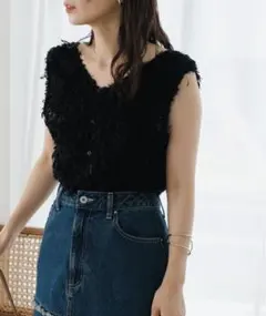 【arryさま専用】カスタネ　ファーショートベスト