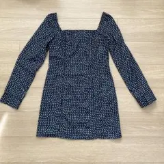 U by SPICK & SPAN ネイビー フラワープリント ワンピース