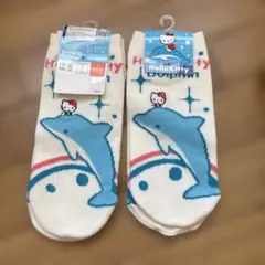 ハローキティ イルカ ソックス 23-25cm ×2